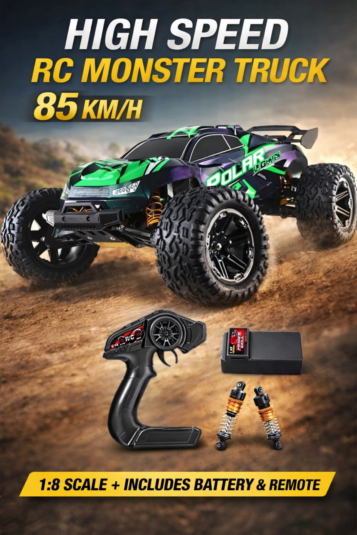 TRUST STORE ELEKTRİKLİ RC 1:8 ÖLÇEK SERVO MOTOR SÜSPANSİYONLU ARAZİ ...
