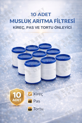 YMV 10 Adet Pas Kireç Tortu Engellleyici Arındırıcı Musluk Batarya Yedek Arıt...