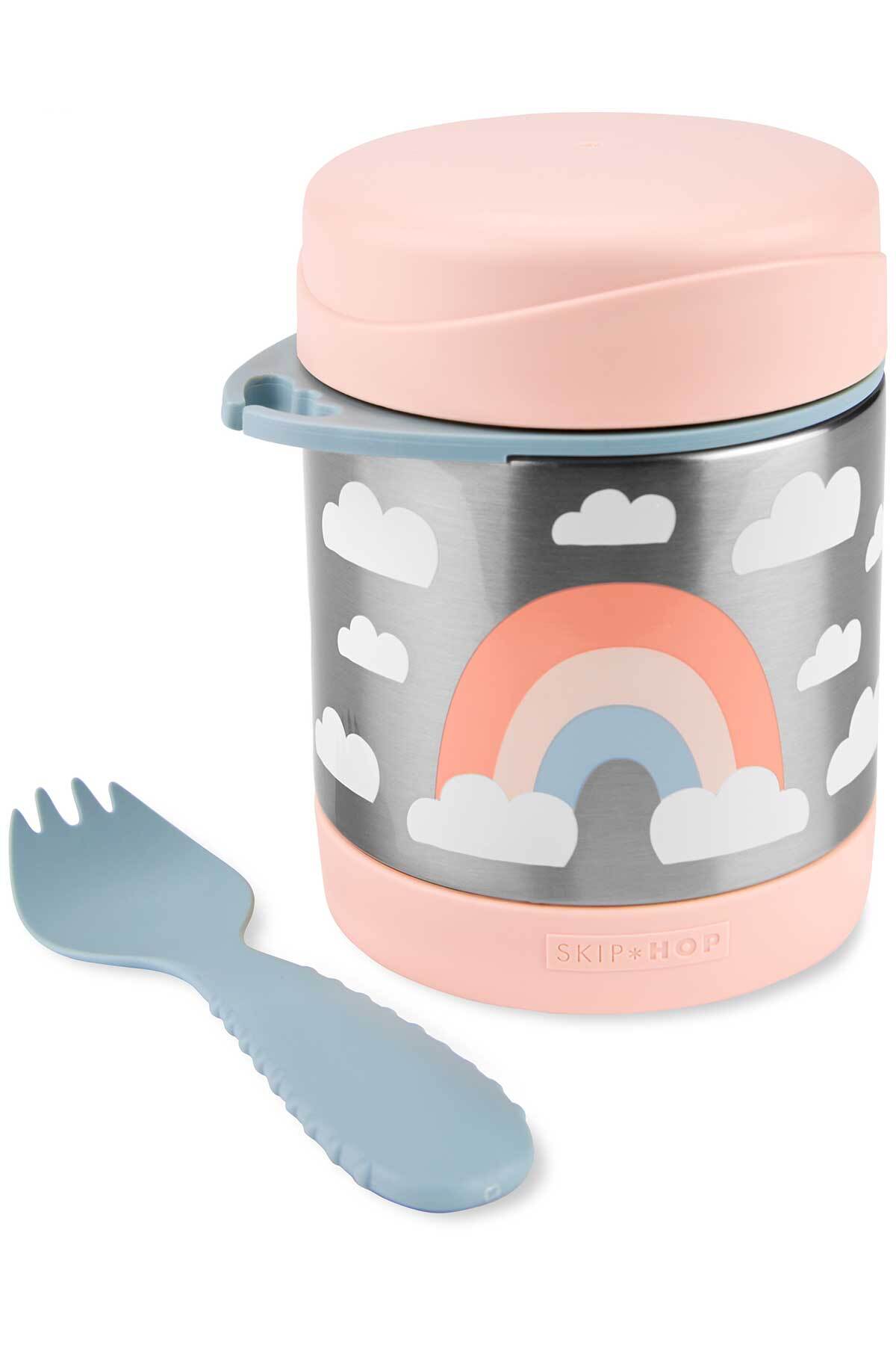 Skip Hop Paslanmaz Çelik Mama Saklama Termosu Gökkuşağı Set fotoğrafı 2 (önizleme)