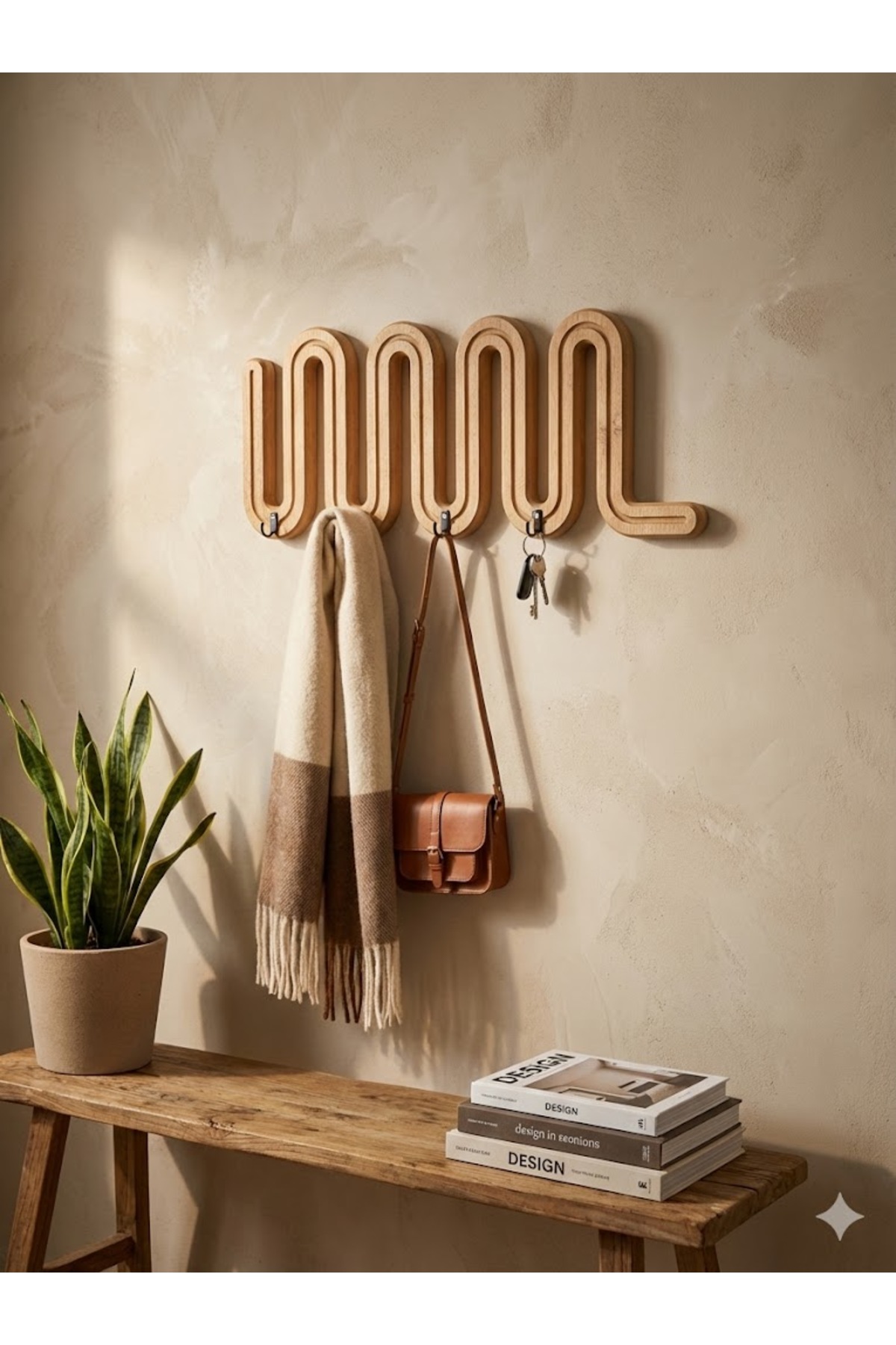 Keychain Boho Scandinavian Style Wall Accessory Organizer