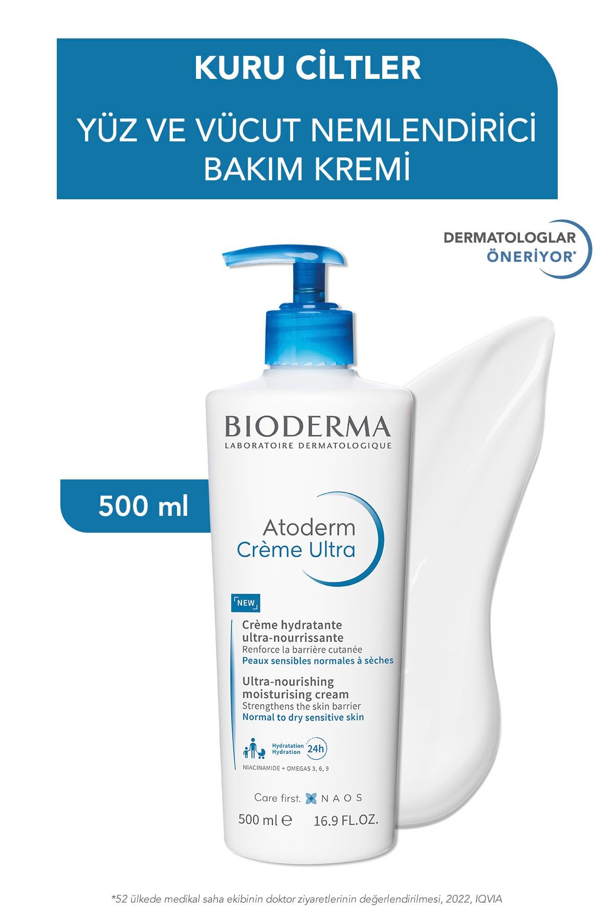 Bioderma Atoderm Cream 500 ml Kuru Ciltler için Nemlendirici Fiyatı, Yorumları