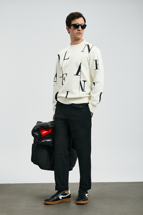 Lufian Tıffany Erkek Sweatshirt Kırık Beyaz