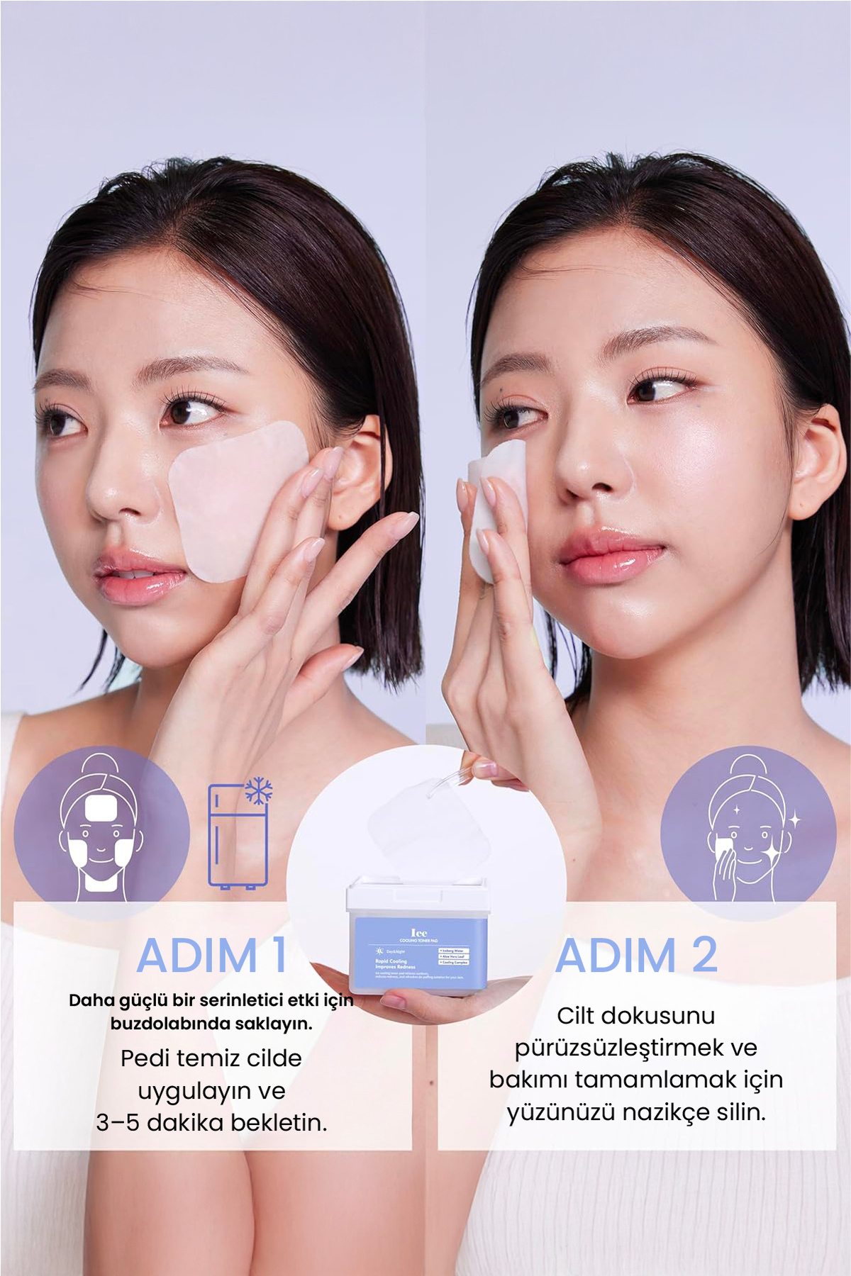 Ice Cooling Tüm Cilt Tipleri Için Nemledirici Tonik Pad 120 Adet — TYC9P90DYN172830177073624 — تصویر 7 از 9
