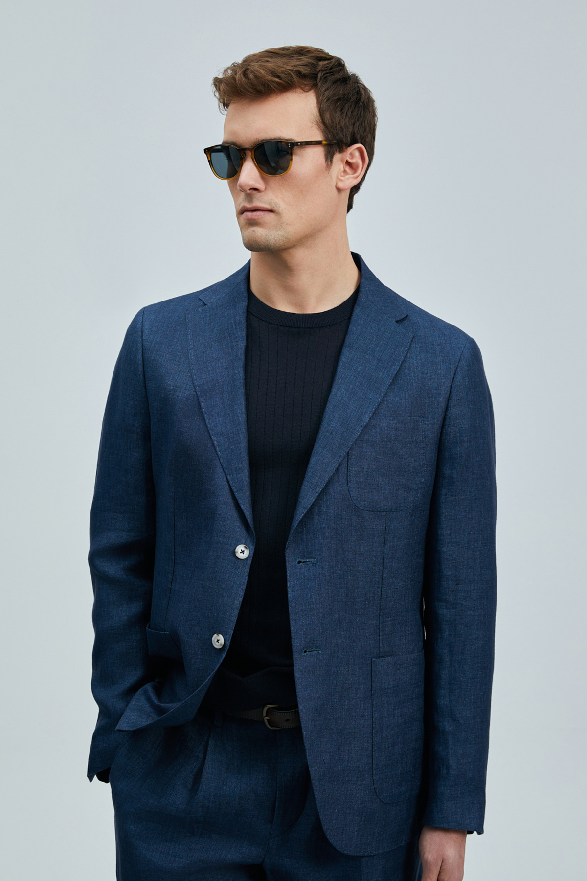 Lufian  Jaques Spor Erkek Blazer Ceket Slim Fit Lacivert - Görsel 4