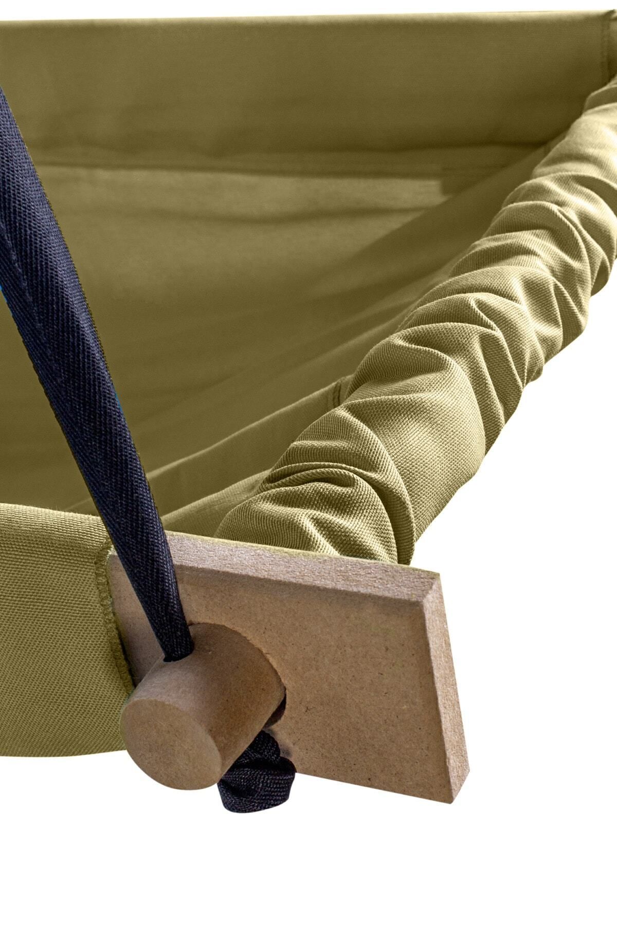 Bundeba Flow Kahverengi Ahşap Yaylı Zıpzıp Hamak Beşik Hoppala Tavana Asılan Hamak Salıncak Bebek Yatağı fotoğrafı 3 (önizleme)