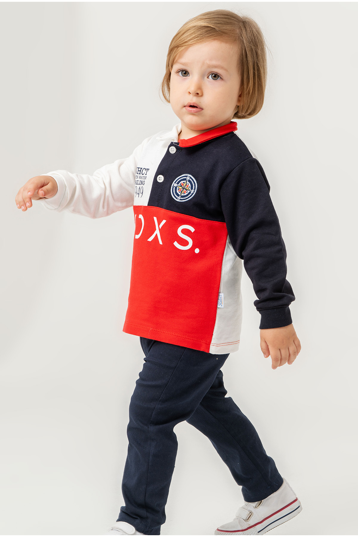 Kidex’s Baby Erkek Bebek Pamuklu Polo Takım Pantolon Üst İkili Takım Düğün Doğum Günü Nişan Nikah Bayram fotoğrafı 2 (önizleme)