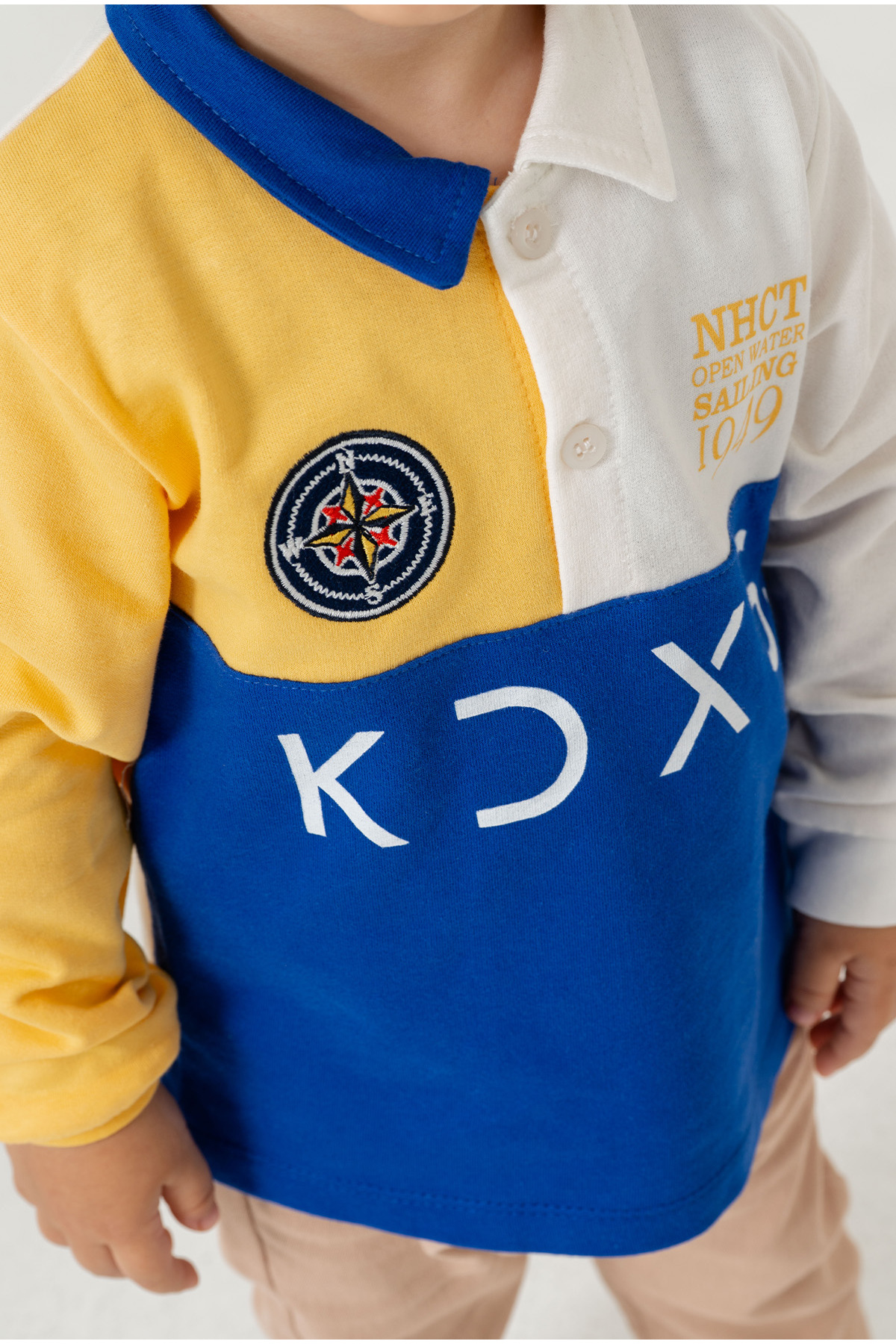 Kidex’s Baby Erkek Bebek Pamuklu Polo Takım Pantolon Üst İkili Takım Düğün Doğum Günü Nişan Nikah Bayram fotoğrafı 4 (önizleme)