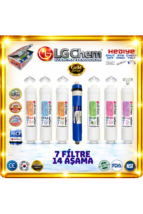 ligth gastro LG Chem KAPALI KASA SU ARITMA CİHAZLARI 7 FİLTRELİ SET.90 GPD ME...