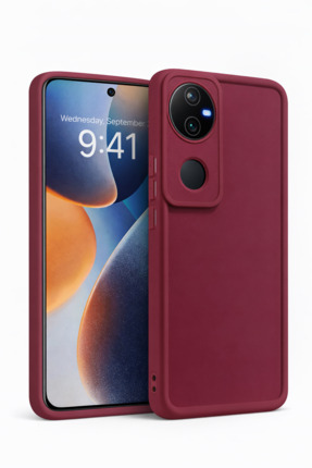 Vissona Vivo V50 Uyumlu Kamera Çıkıntılı Mat Silikon Telefon Kılıfı
