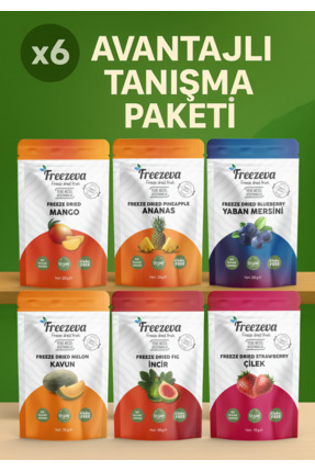 Freezeva Freeze Dried Kuru Meyve 6'lı Tanışma Paketi - Avantajlı Set