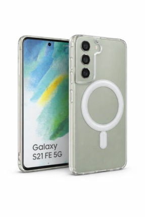 Vissona Samsung Galaxy S21 FE Uyumlu Kamera Korumalı Magsafe Wireless Şarj Öz...