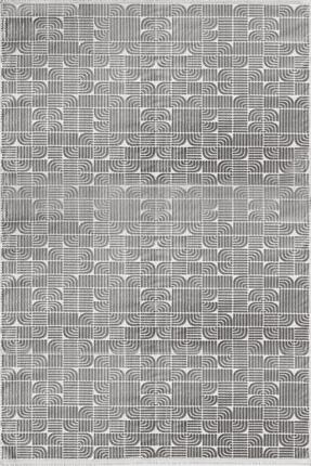 Karmen Best 114A Antrasit Modern Geometrik Desen Parlak Makinada Yıkanabilir ...