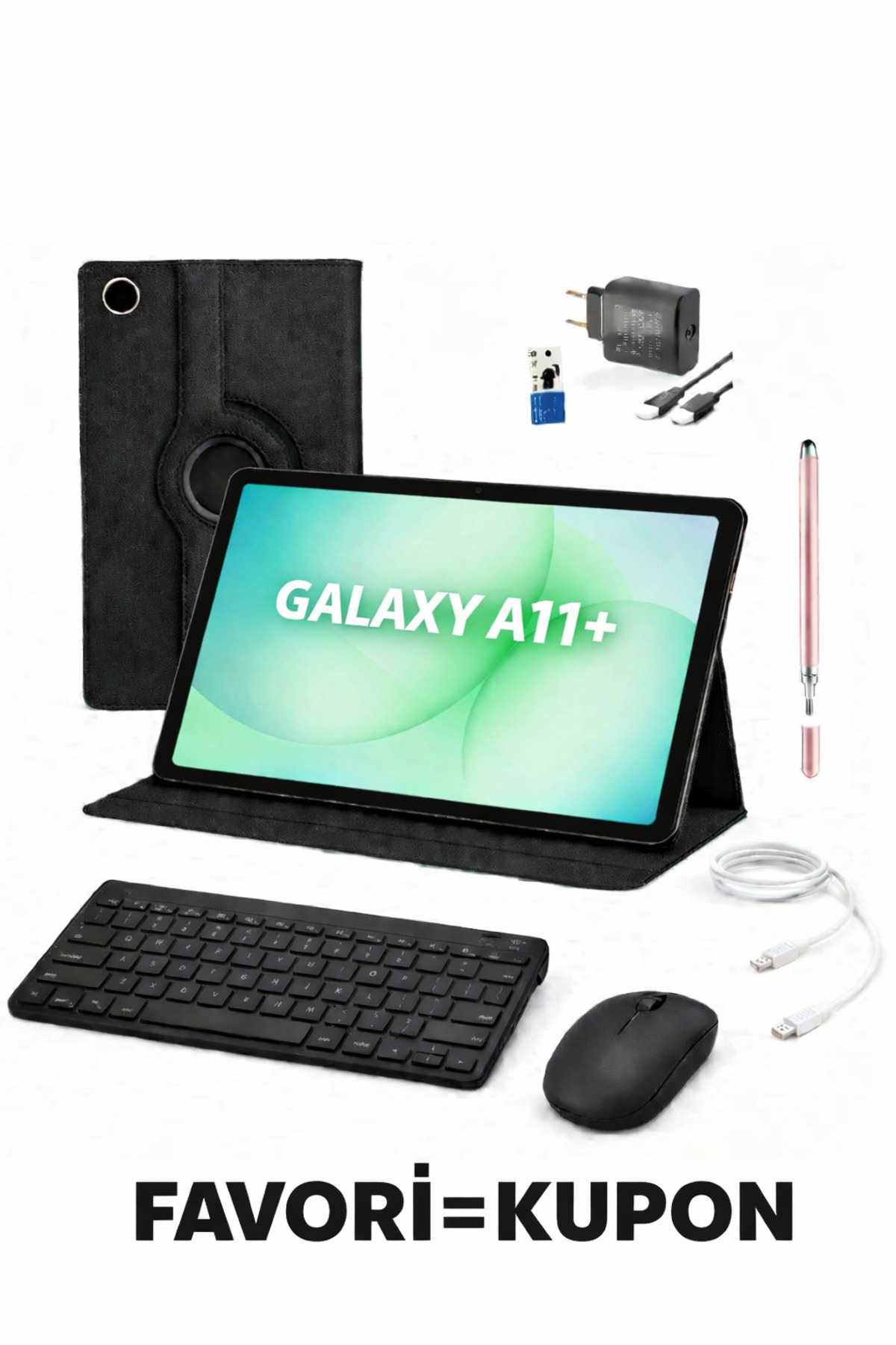 Galaxy Tab A11 Plus 11'' 6GB 128GB TABLET+KILIF+KLAVYE+MOUSE+ŞARJ BAŞLIK+(KALEM 