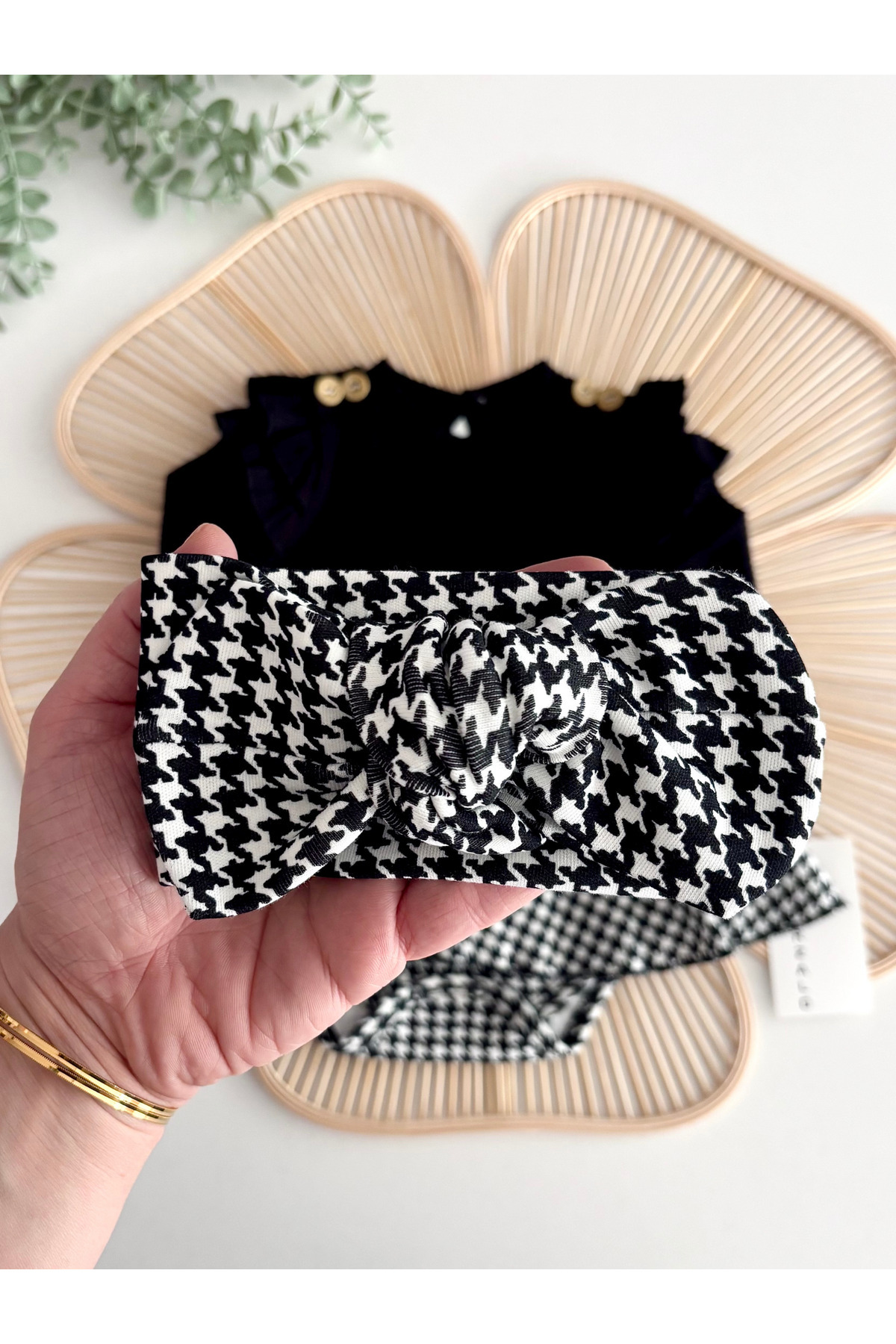 Jammybaby Kazayağı Desenli Elbise ve Bandana Set Omuz Fırfır Detaylı %100 Pamuk Kaşkorse Kız Bebek Takım fotoğrafı 4 (önizleme)