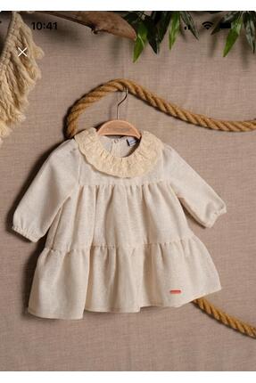 Lamonde Kız Bebek Elbise Fisto Yaka Pamuk 6-9-12-18 Ay