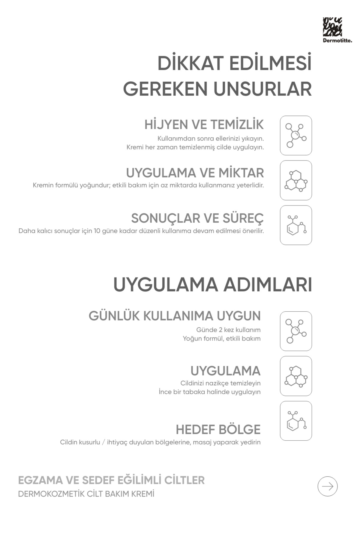 Dermotitte Sedefe Eğilimli Ciltler (Egzema) İçin Onarıcı ve yatıştırıcı Bakım Kremi 50 ml — dermotitte — تصویر 8 از 8