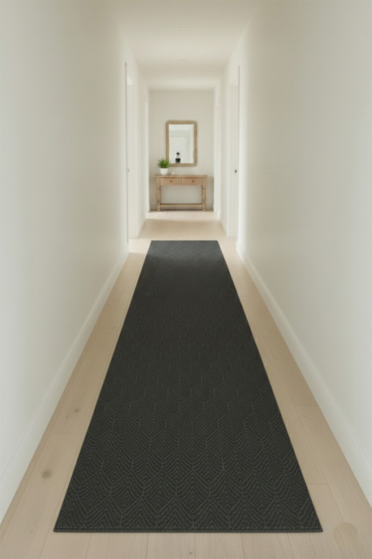 Leaf Dark Grey Emboss Premium Series New Generation Anti-Slip Sole Gel Sole Carpet Runner Entry Hall