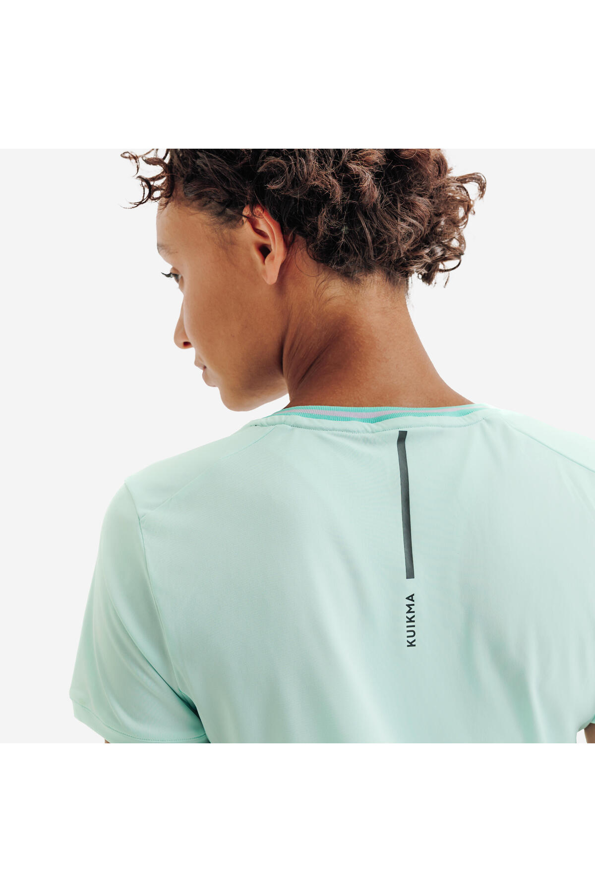 Decathlon Kuikma Kadın V Yaka Tenis Tişörtü - Yeşil - Dry görsel 5