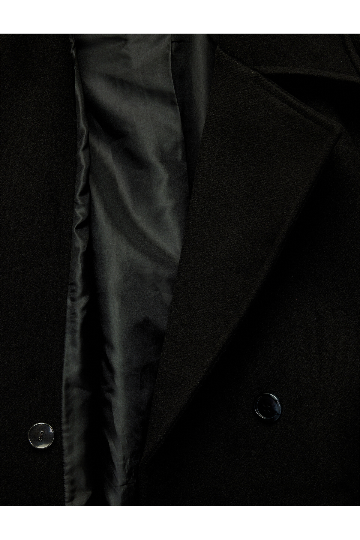 Koton  Uzun Kollu Cepli Kruvaze Düğmeli Kemerli Kaşe Kaban - Görsel 5