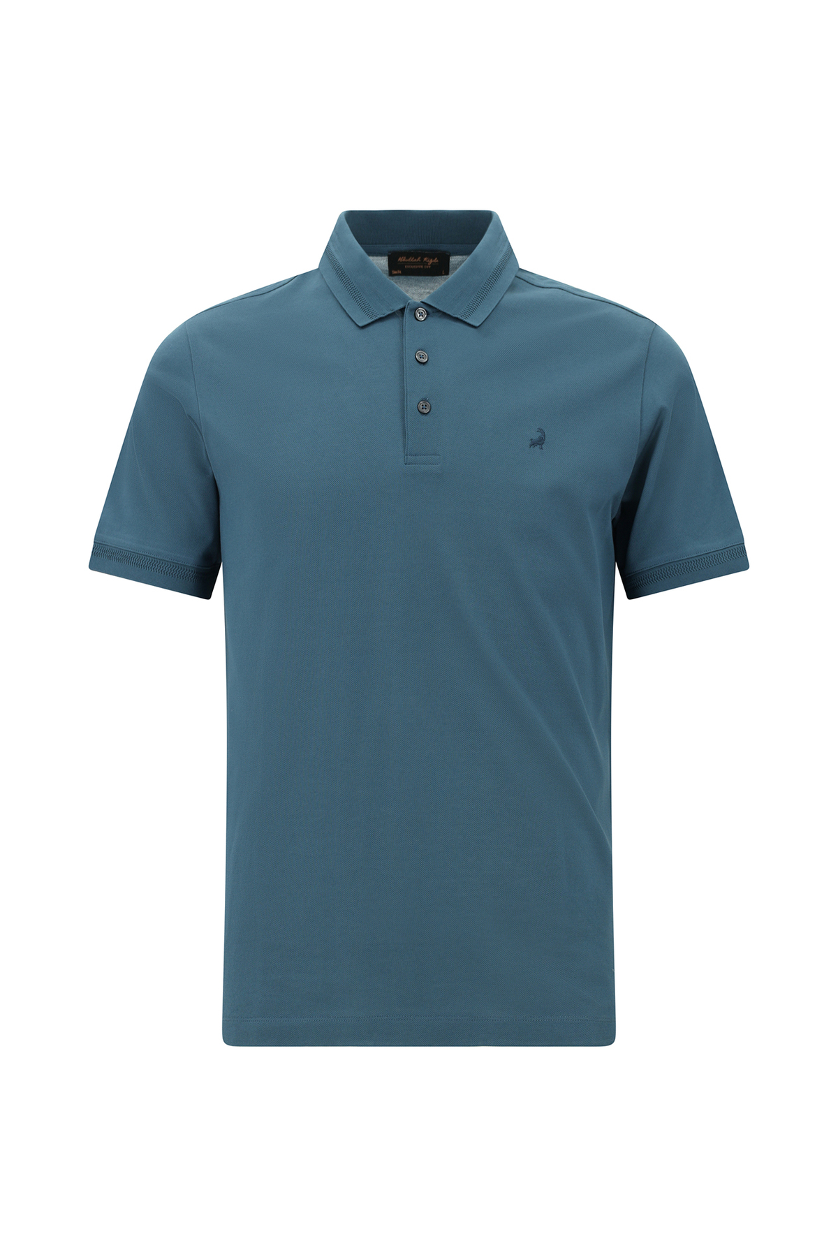 Slim Fit Slim Fit Embroidered Mercerized Cotton Polo Neck T-shirt