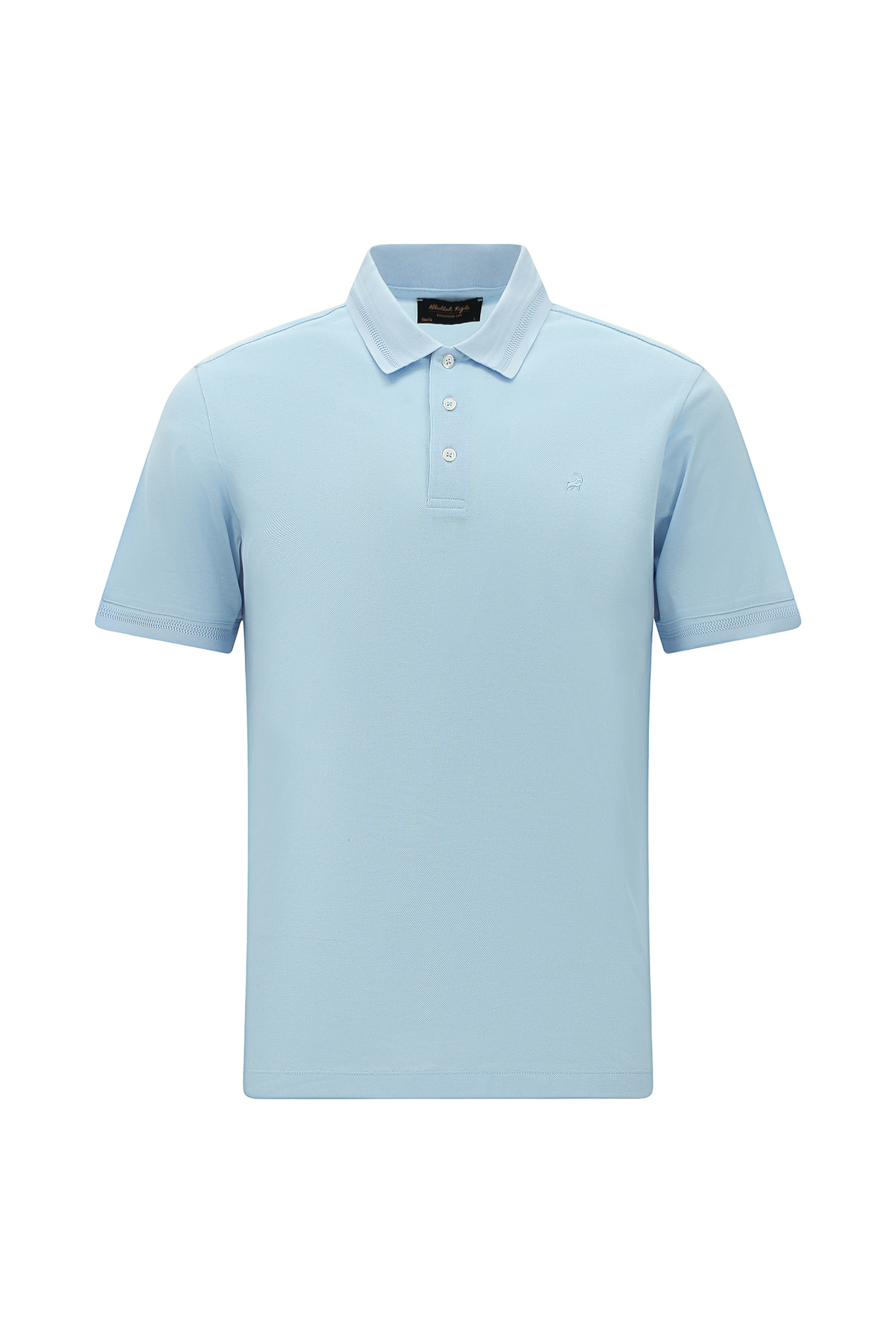 Slim Fit Slim Fit Embroidered Mercerized Cotton Polo Neck T-shirt
