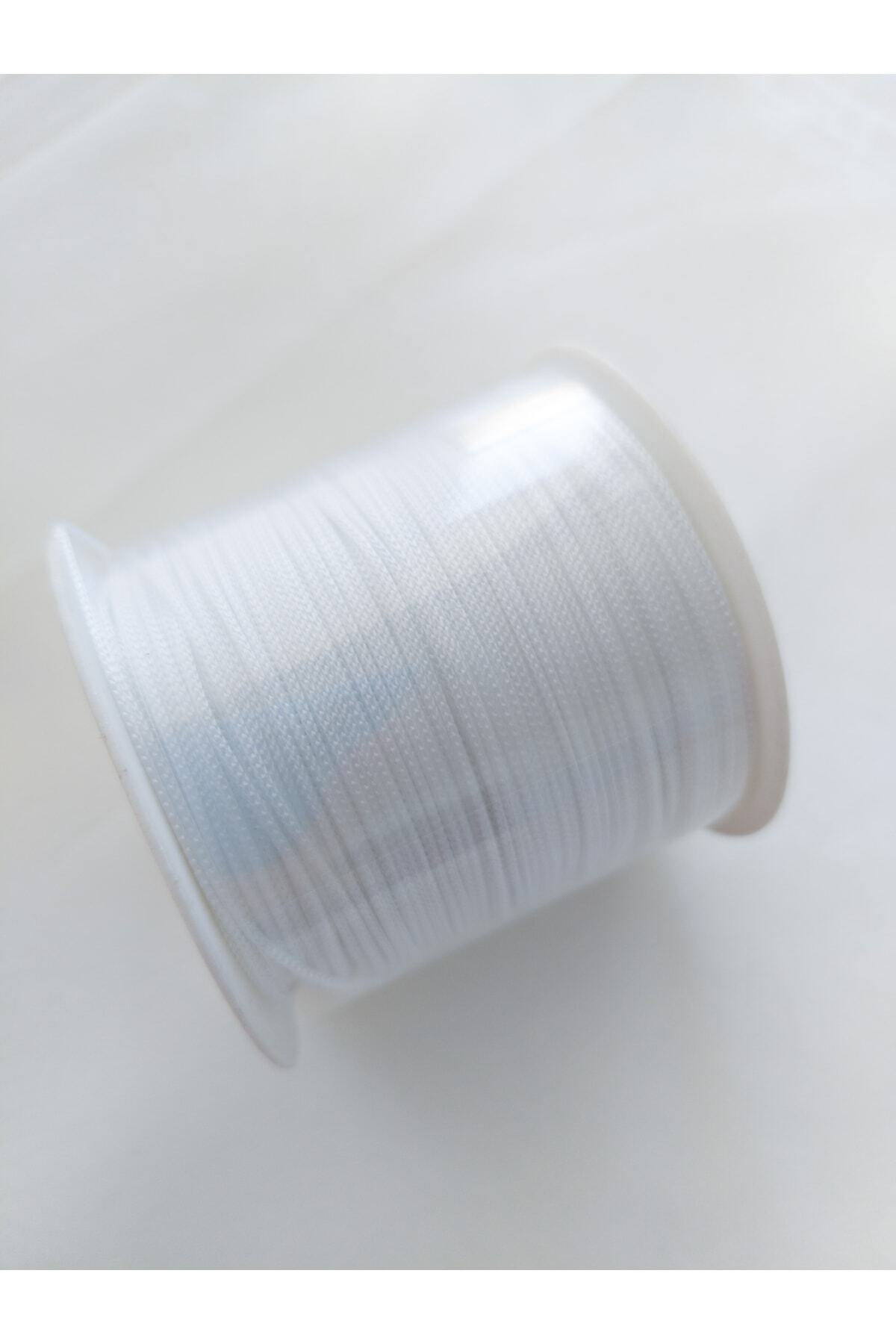 White Color 1 mm - 100 Meters Parachute Macrame Bracelet Knitting Rope