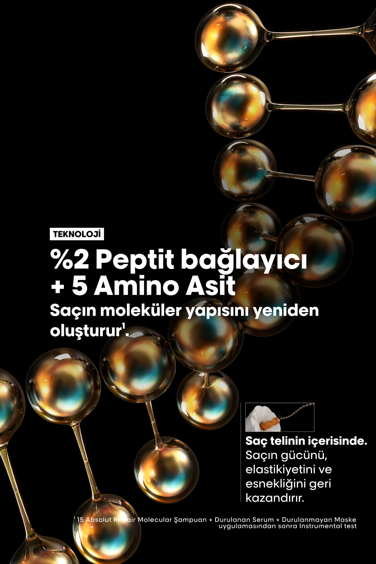 Tüm Yıpranmış Saçlar için Moleküler Onarım ve Parlaklık Sağlayan İkili Saç Bakım Seti — 3474637292423S2 — تصویر 5 از 5