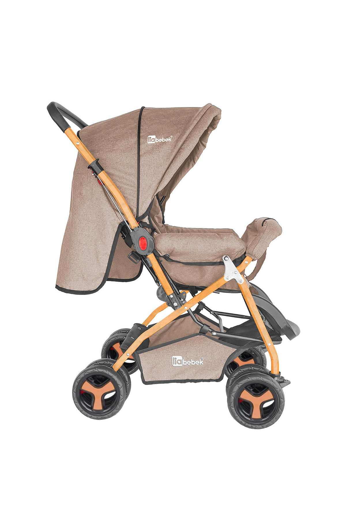 liabebek ZENİT Kahve Gold Çift Yönlü Bebek Taşıma PUSETİ fotoğrafı 5 (önizleme)