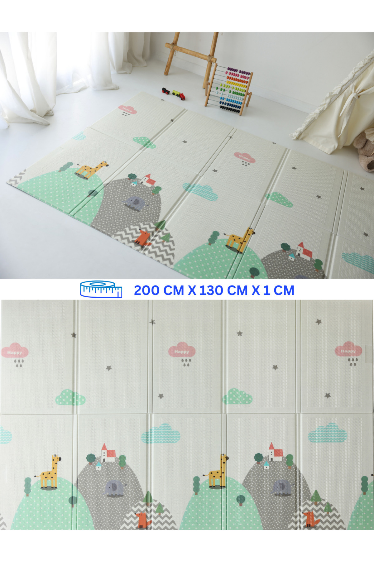 Bebebao Doğa Keşif Yolu ile Minik Kaşifler Gökyüzü ve Dağ Rotaları Katlanabilir Oyun Matı 200x130x1 fotoğrafı 4 (önizleme)