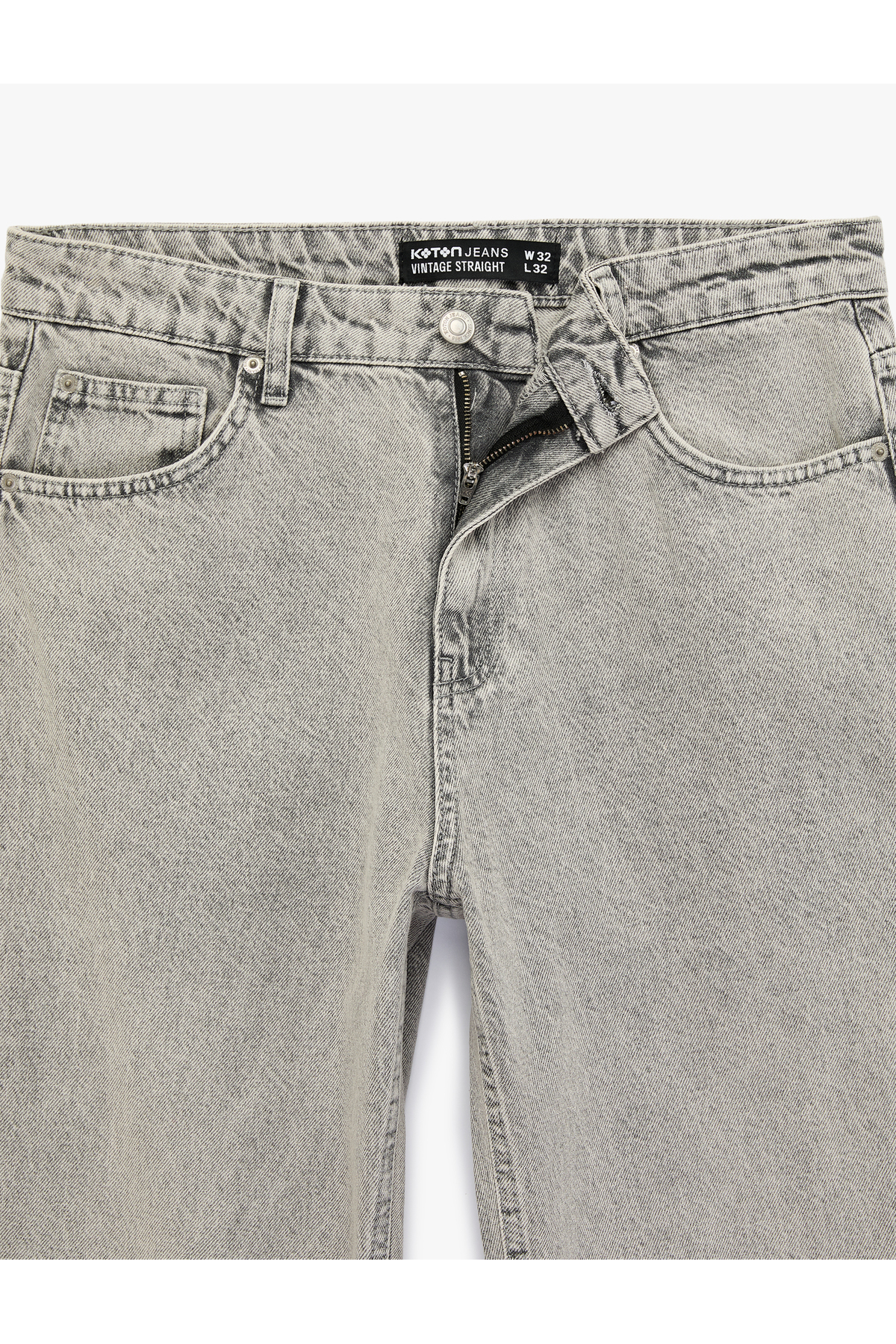 Koton Normal Bel Pamuklu Vintage Straight Fit Jean Pantolon görsel 8