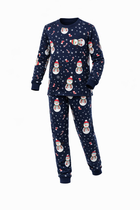 CQCQ Erkek Çocuk Pamuklu Pijama Takımı – Kış Desenli Yumuşak Kumaş %100 Pamuk