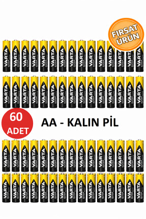 ANI OFİS KIRTASİYE A K AA Kalin Pil 60 Adet Özel Pil Paketi - Süper Güçlü - U...