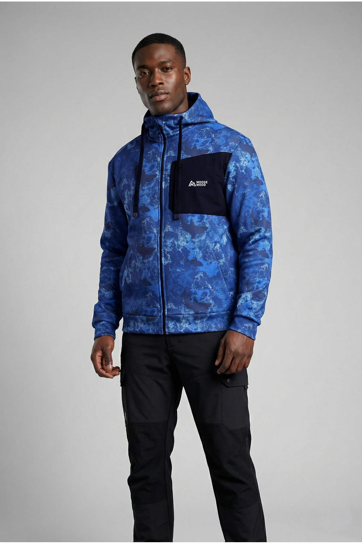 Moose Mood Deep Pro Series Balıkçı Yelkenci Trekking Tam Fermuarlı Kapüşonlu Sweatshirt görsel 2