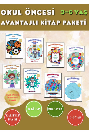 Anonim Yayıncılık 3-6 Yaş Okul Öncesi Etkinlik ve Eğitim Seti | Büyük Resimli...