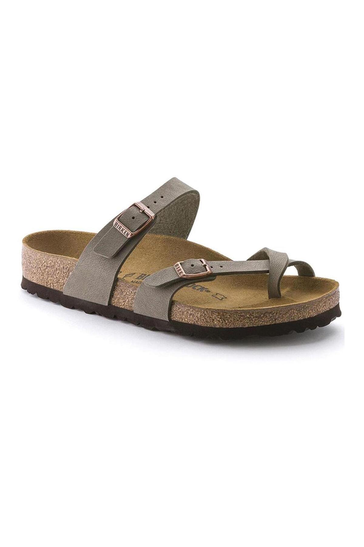 دمپایی MAYARI BF NU BRK071071 Nubuck Stone Color-36 بیرکن استاک دمپایی اسپرت Birkenstock