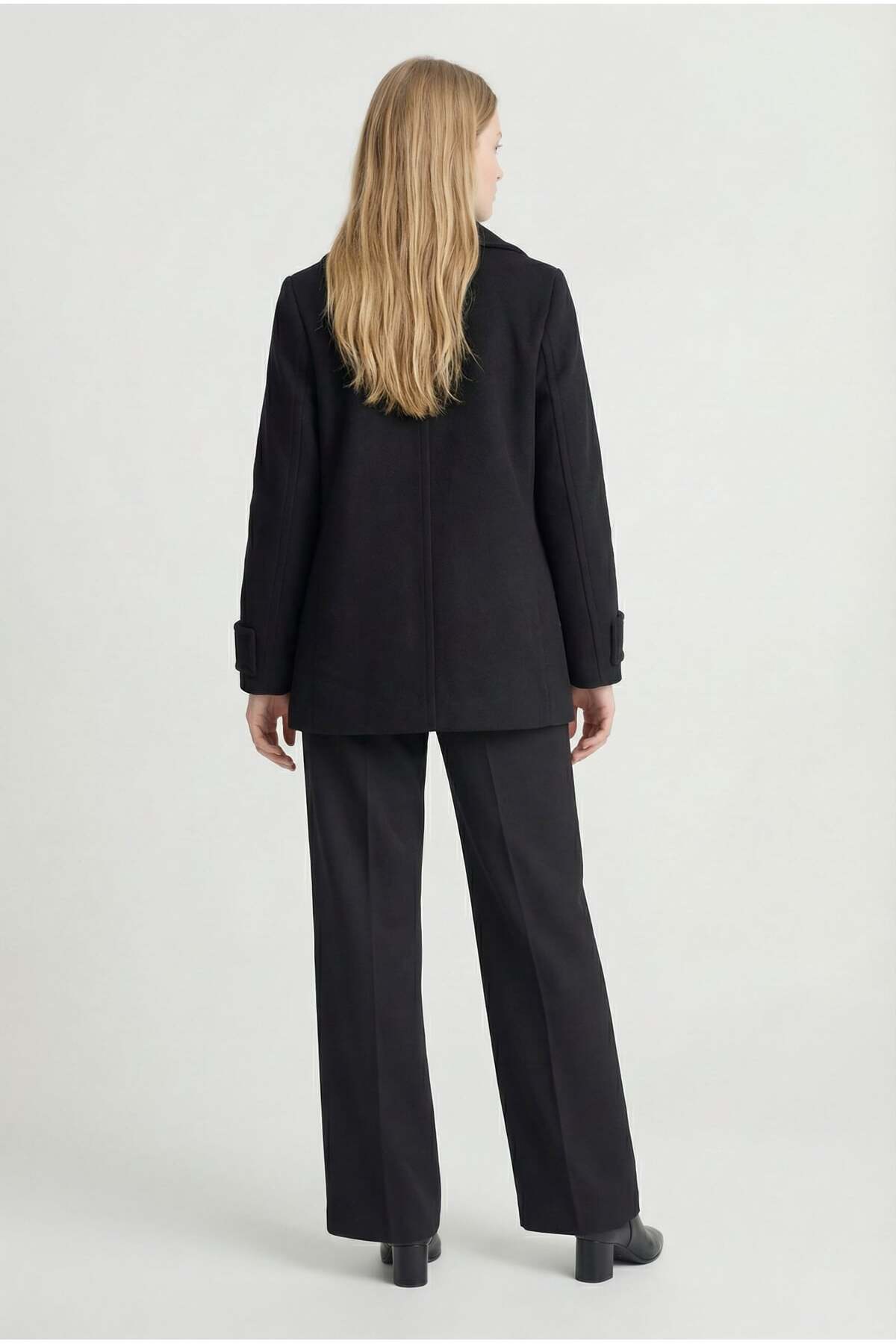 PAULMARK  Kadın Kısa Kaşe Kaban - Görsel 3