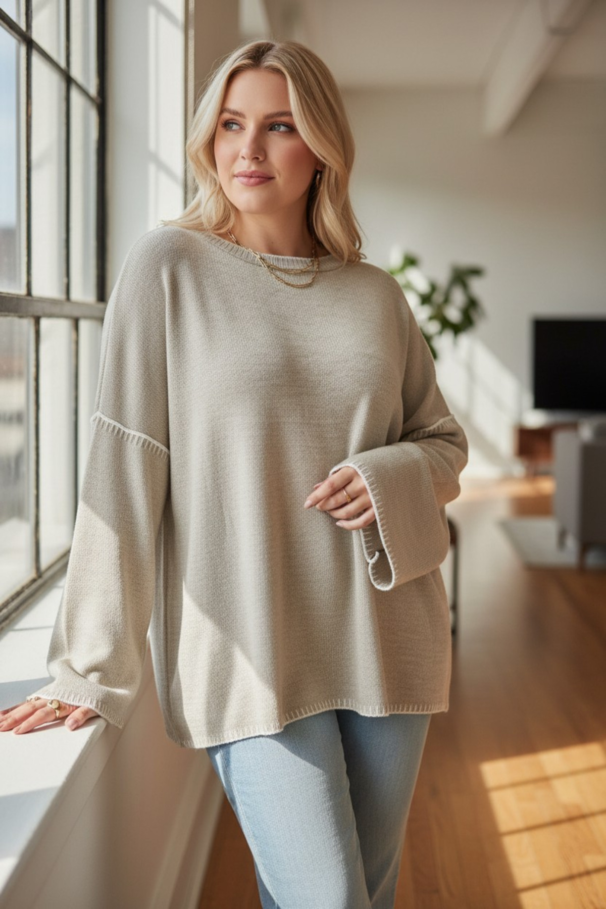 Butik  Kadın büyük beden kazak