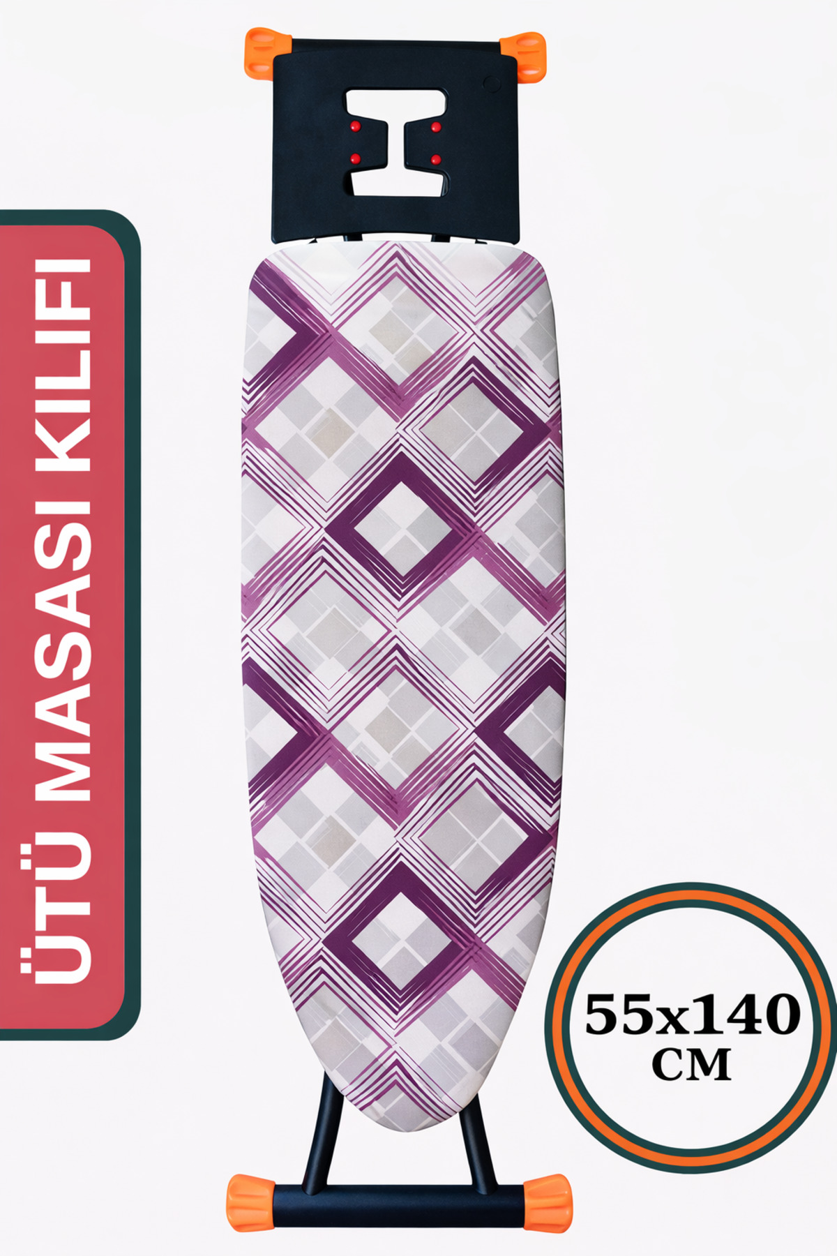 Ironing Board Case Large Drawstring Stopper Felted Case Cover Cloth 55x140cm Karosi Lilac