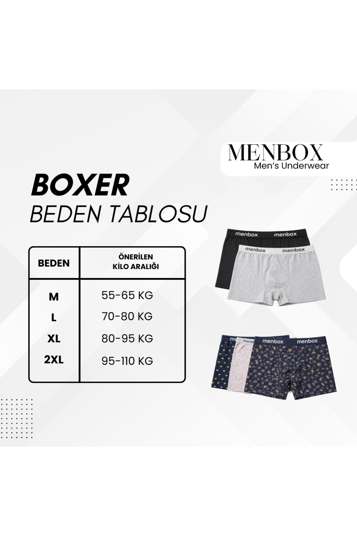 MENBOX  Erkek 10'lu Desenli Likralı Esnek Boxer Set - Görsel 5