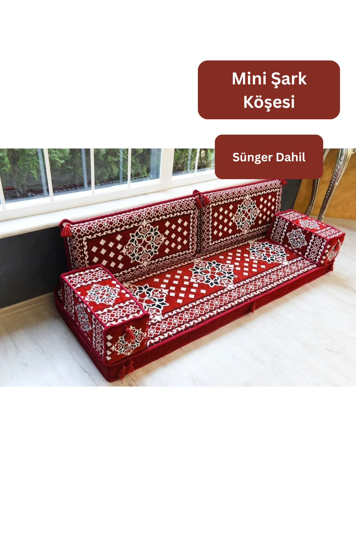 Oriental Corner Set , Seating Group Floor Cushion Set (Sponge Included) Atlantis Model 2 Sleeves