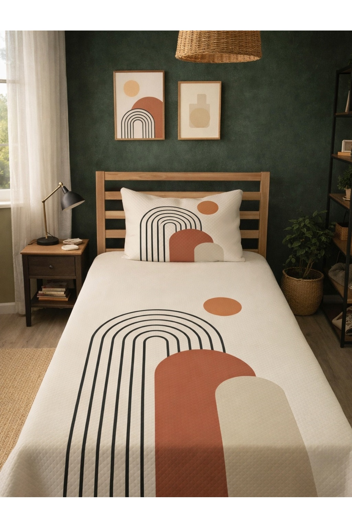Evmila Modern Desenli Bebek Ve Çocuk Baskılı Tek Kişilik Pike Takımı 160 X 220 Cm Renkli fotoğrafı 2 (önizleme)