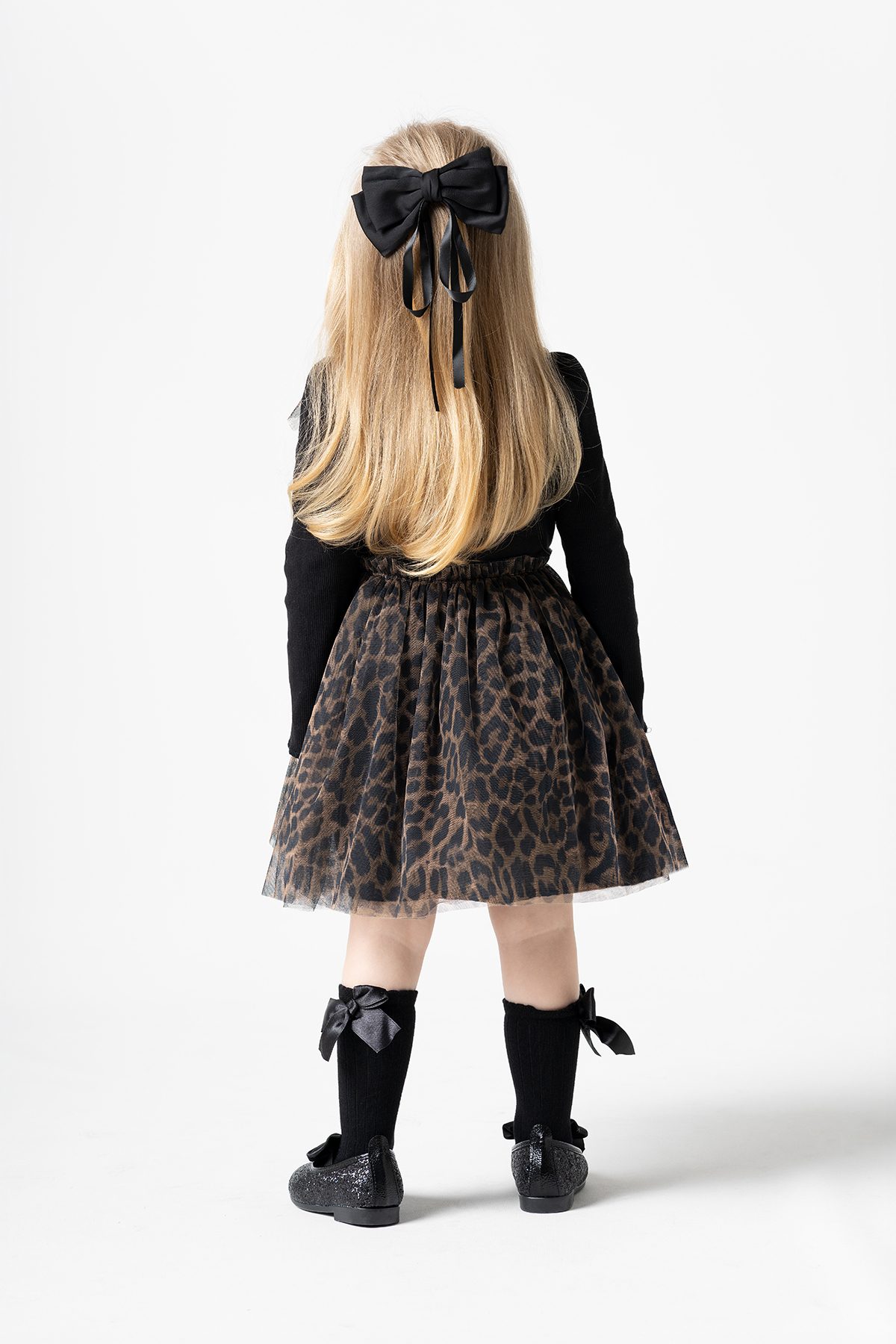 Banamio Nevada Kız Bebek Çocuk Kaşkorse Leopar Desenli Tüllü Elbise fotoğrafı 2 (önizleme)