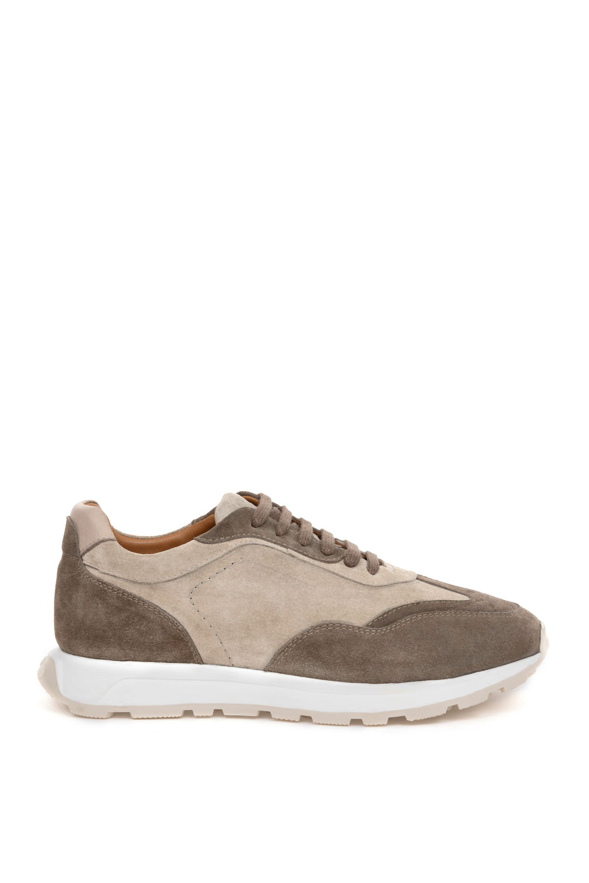 کفش کتانی چرم ۱۰۰٪ بژ ۵۰۲۷۸۶۵۳-VR011 پیر کاردین کفش اسنیکر Pierre Cardin