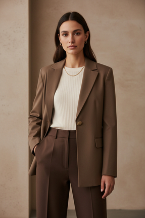 the blazer obsessed Kadın Kahverengi Blazer Ceket