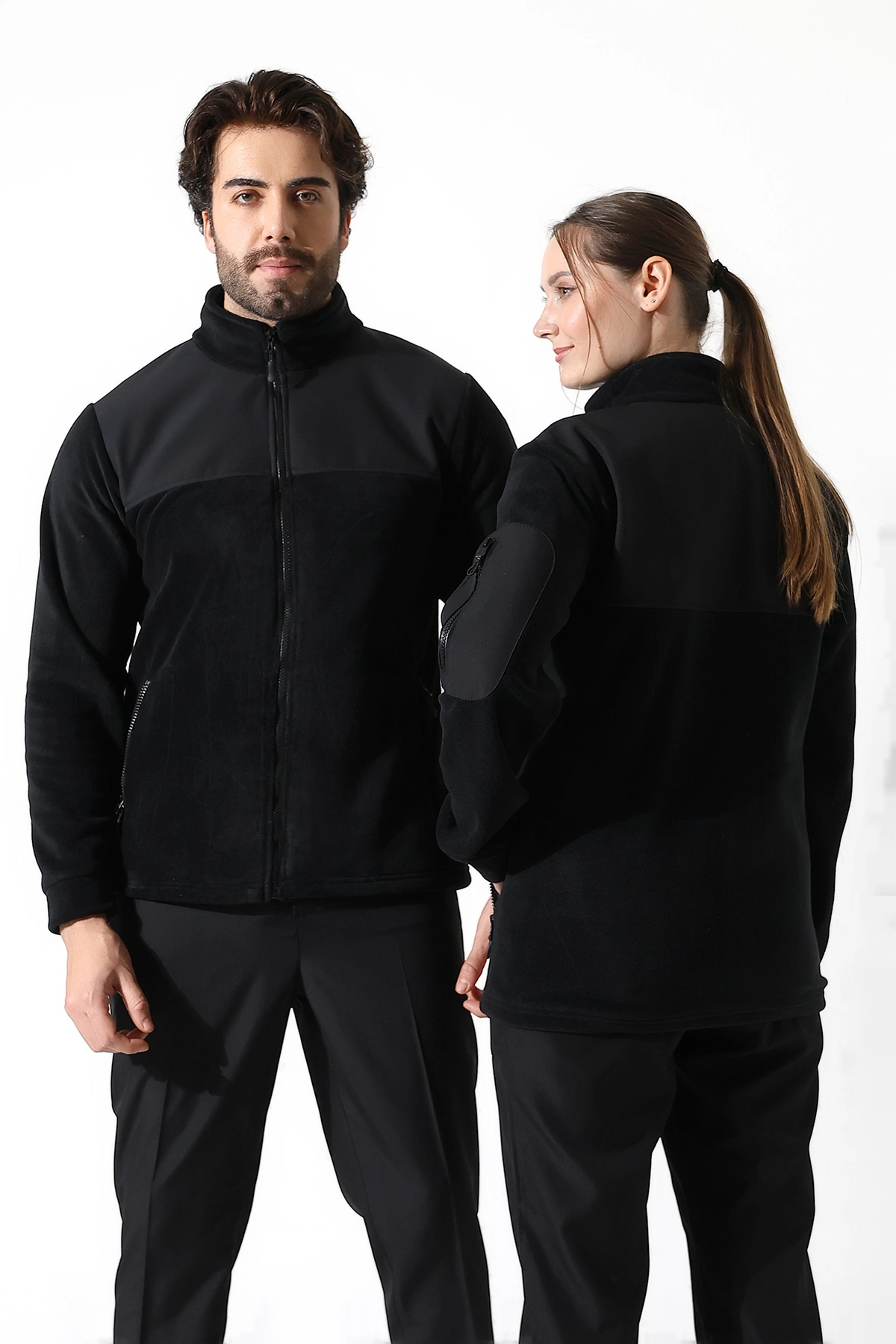 پالتو پشمی یونیسکس با یقه نرم - مشکی — مشکی P5969S5043