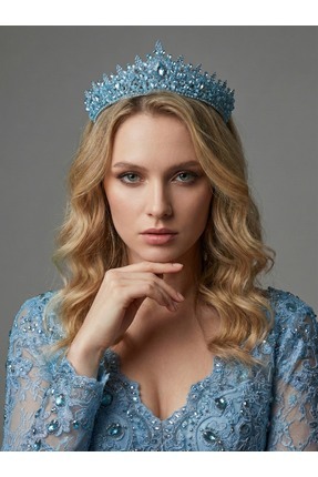 Magic Tiara Kristal Taşlı Taç – Zarif ve Gösterişli Özel Gün Tacı