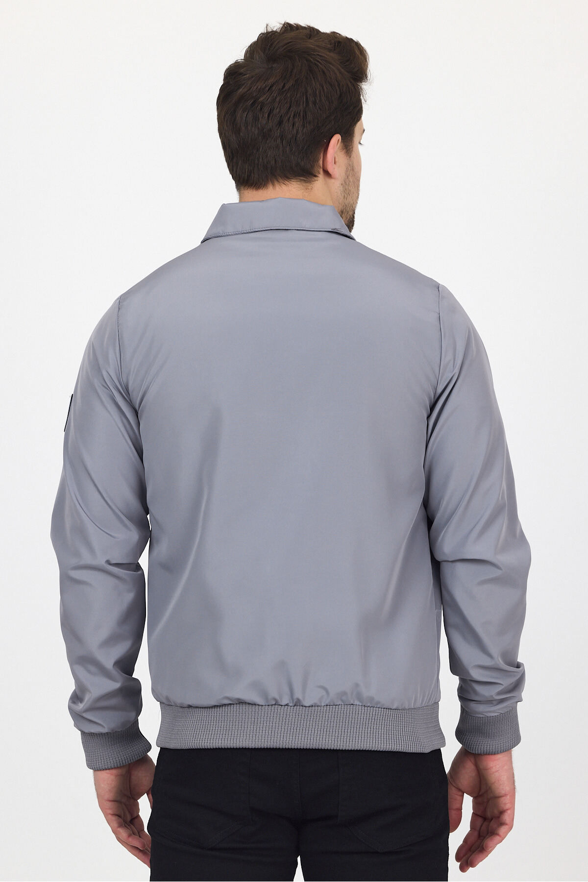 LEVEL HİGH  Erkek Bomber Ceket - Hafif ve Şık Günlük Mont - Gri - Görsel 5