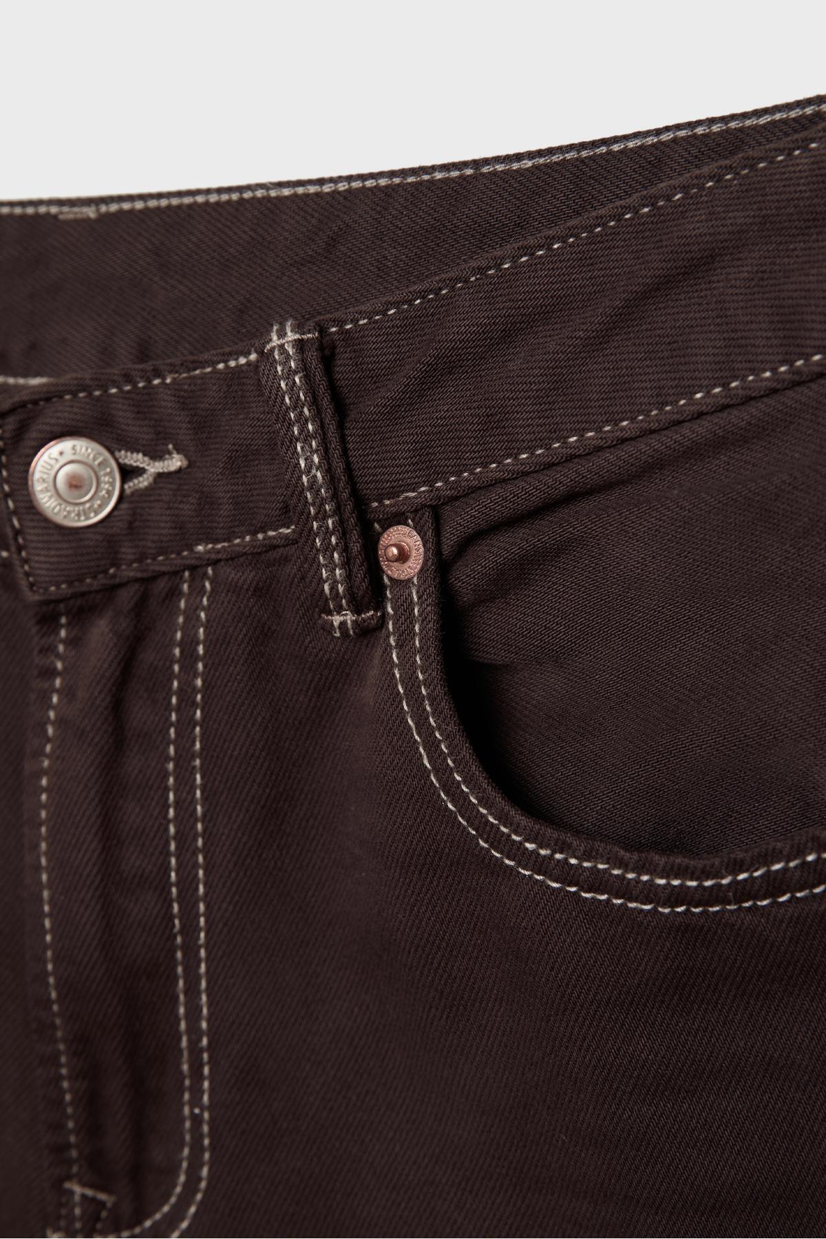 Stradivarius  D92 straight geniş paça jean - Görsel 8