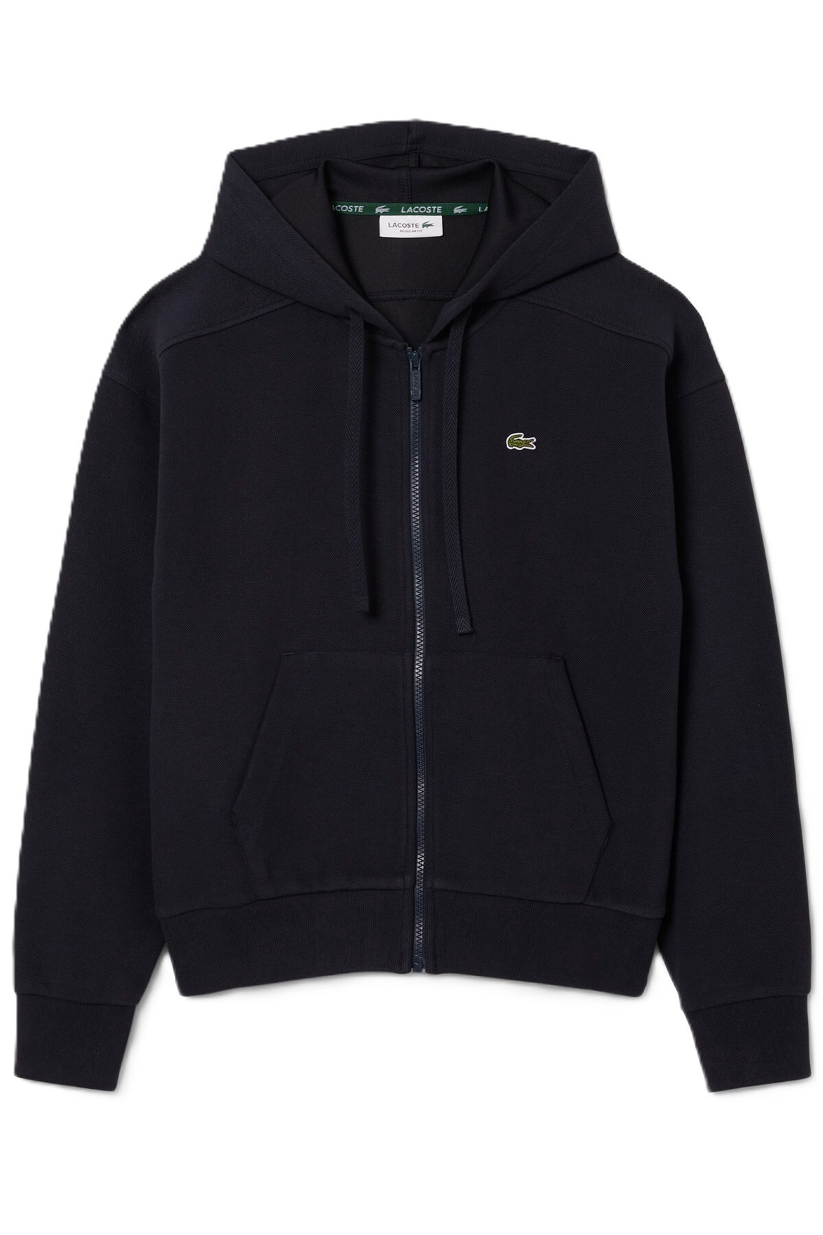 Lacoste Reguler Fit Full Zip Hoodie Cotton Sweatshirt Kadın Kapüşonlu Tam Fermuar Sweatshirt Laciver görsel 4