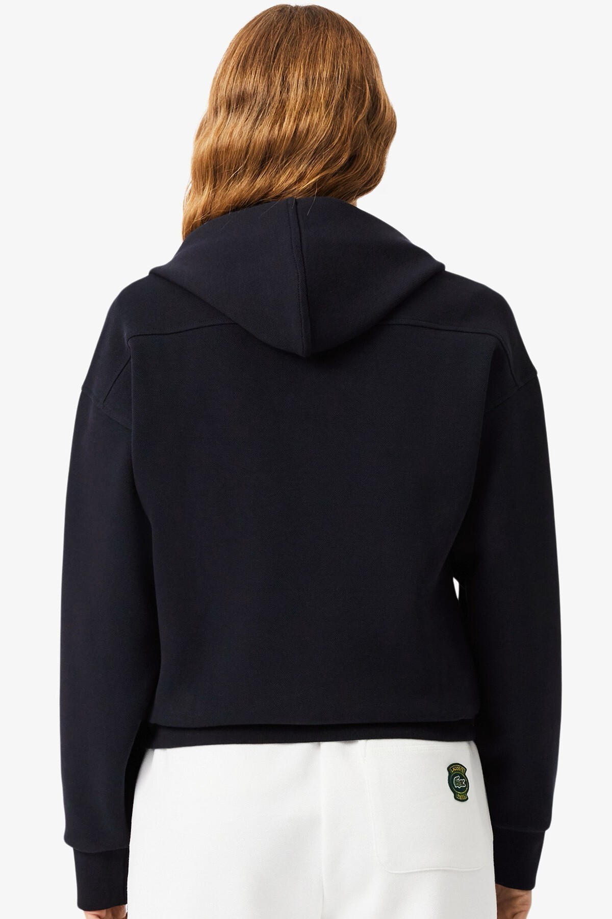 Lacoste Reguler Fit Full Zip Hoodie Cotton Sweatshirt Kadın Kapüşonlu Tam Fermuar Sweatshirt Laciver görsel 2